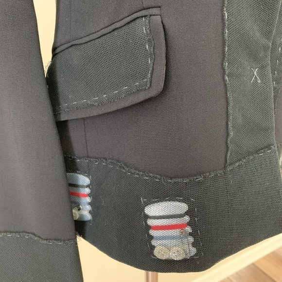 Iconic Rare MOSCHINO Cheap and Chic Black Said Sew Sewing Kit Jacket sz 8 - Picture 8 of 12